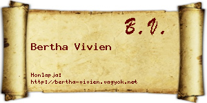 Bertha Vivien névjegykártya